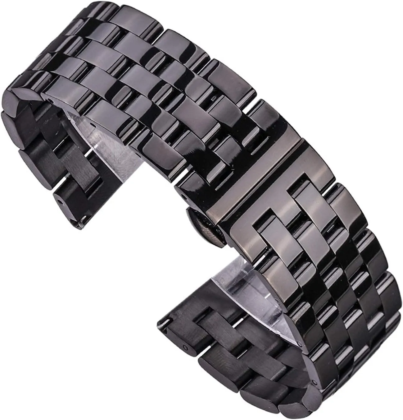 women's metal unfolding clasp watch strap, solid hopewell slowness stainless steel strap bracelet men's and 