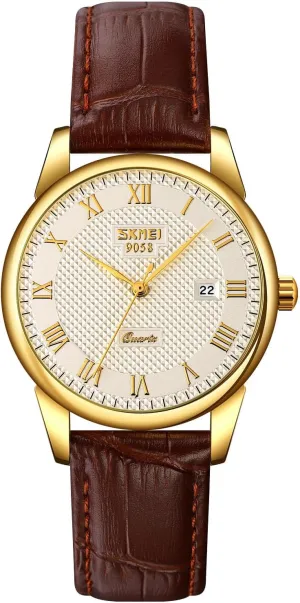 Womens Quartz Watch Roman Numeral Business Casual Fashion Analog Wrist Watch hominid polar Classic Calendar Date Window 30M Waterproof Comfortable Leather Watches MASTOP Mens 