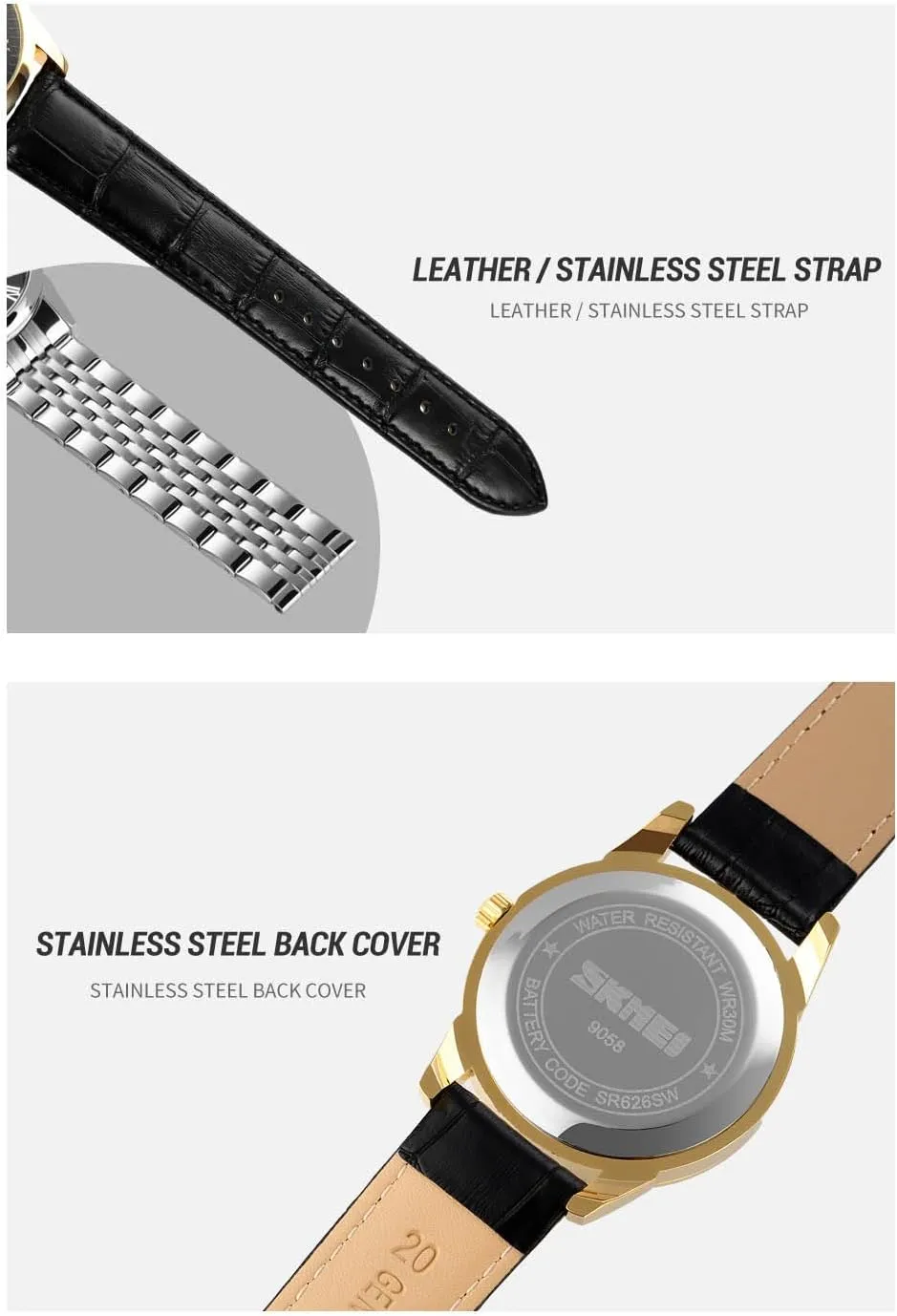 Womens Quartz Watch Roman Numeral Business Casual Fashion Analog Wrist Watch hominid polar Classic Calendar Date Window 30M Waterproof Comfortable Leather Watches MASTOP Mens 