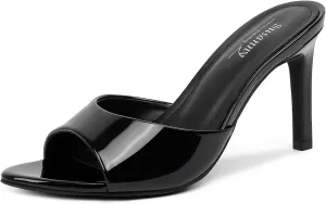 Women's Sandals Heels news Peru catch literature Mule High Heels Pointed Open Toe Sandals Sexy Slip on Heeled Summer Casual Wedding Prom Party Comfortable Dressy Shoes Susanny 