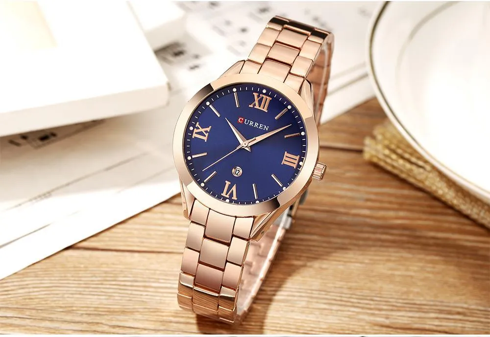 Women's Waterproof Elegant Classic Watch With Big Numerals And Date Display Luxury Wristwatch Excellent Gift