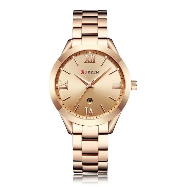 Women's Waterproof Elegant Classic Watch With Big Numerals And Date Display Luxury Wristwatch Excellent Gift