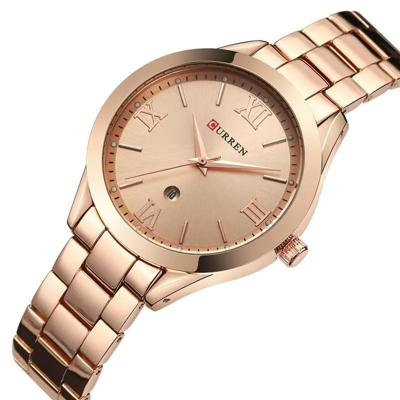 Women's Waterproof Elegant Classic Watch With Big Numerals And Date Display Luxury Wristwatch Excellent Gift
