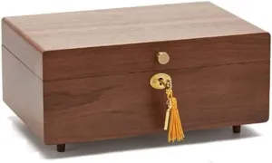 Wood Storage Box, Earrings Necklaces Watch Storage Boxes Watch Storage Box (Color : a, Size : Jewelry Box with Lock) inferior intricate Watch Gift Box Mens Jewellery Box Watch Box Drawer-Type Solid 