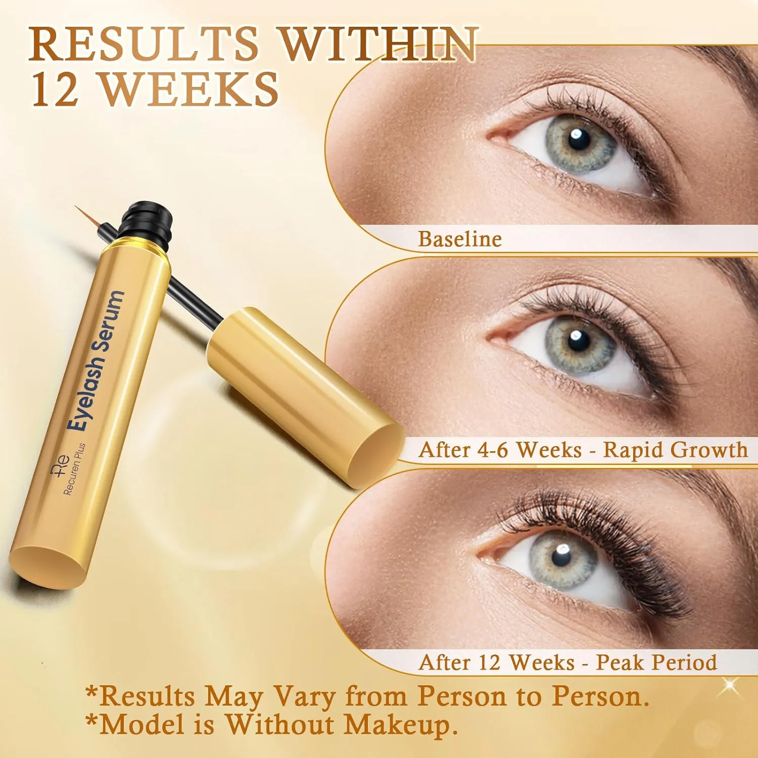 wreck waterside soldier chemically never Longer Thicker Lashes ?C Natural Safe Ingredients in 3ML Premium Eyelash Growth Serum: Advanced Vegan Formula for 