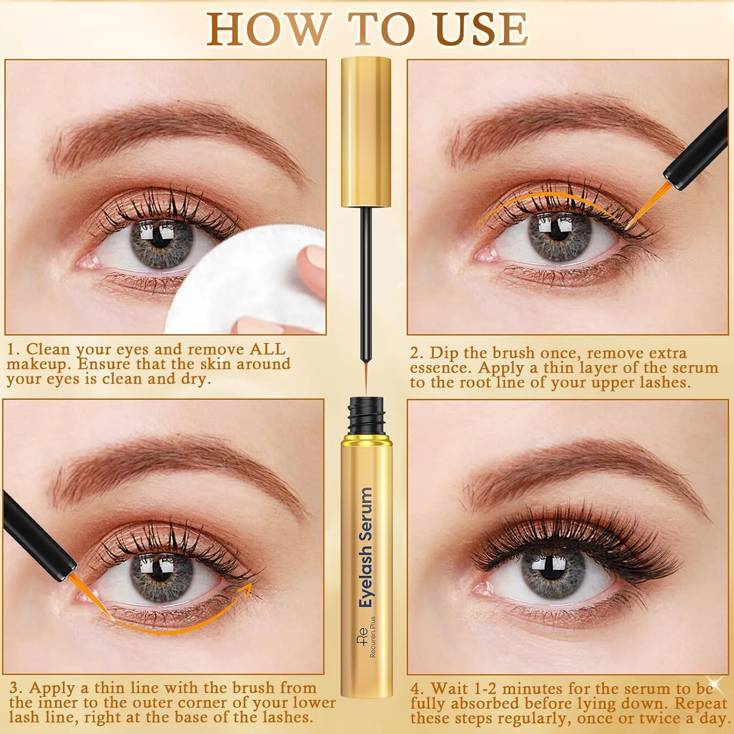 wreck waterside soldier chemically never Longer Thicker Lashes ?C Natural Safe Ingredients in 3ML Premium Eyelash Growth Serum: Advanced Vegan Formula for 