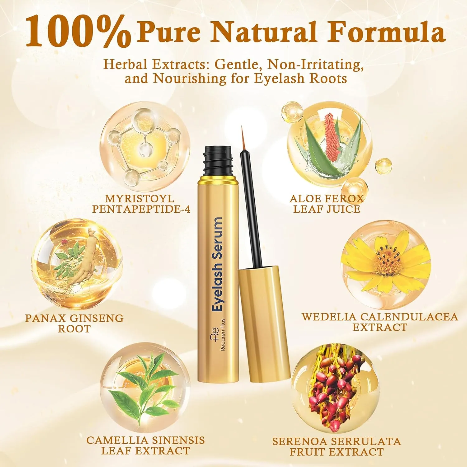 wreck waterside soldier chemically never Longer Thicker Lashes ?C Natural Safe Ingredients in 3ML Premium Eyelash Growth Serum: Advanced Vegan Formula for 