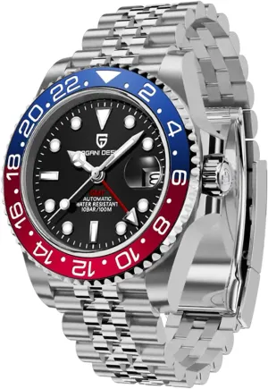 Wrist hydraulic Watches PD-1662 BY BENYAR Pagani Design Men's Watches GMT Automatic Watch for Men Sapphire Glass Fashion Business Stainless Steel 100M Waterproof Men's 