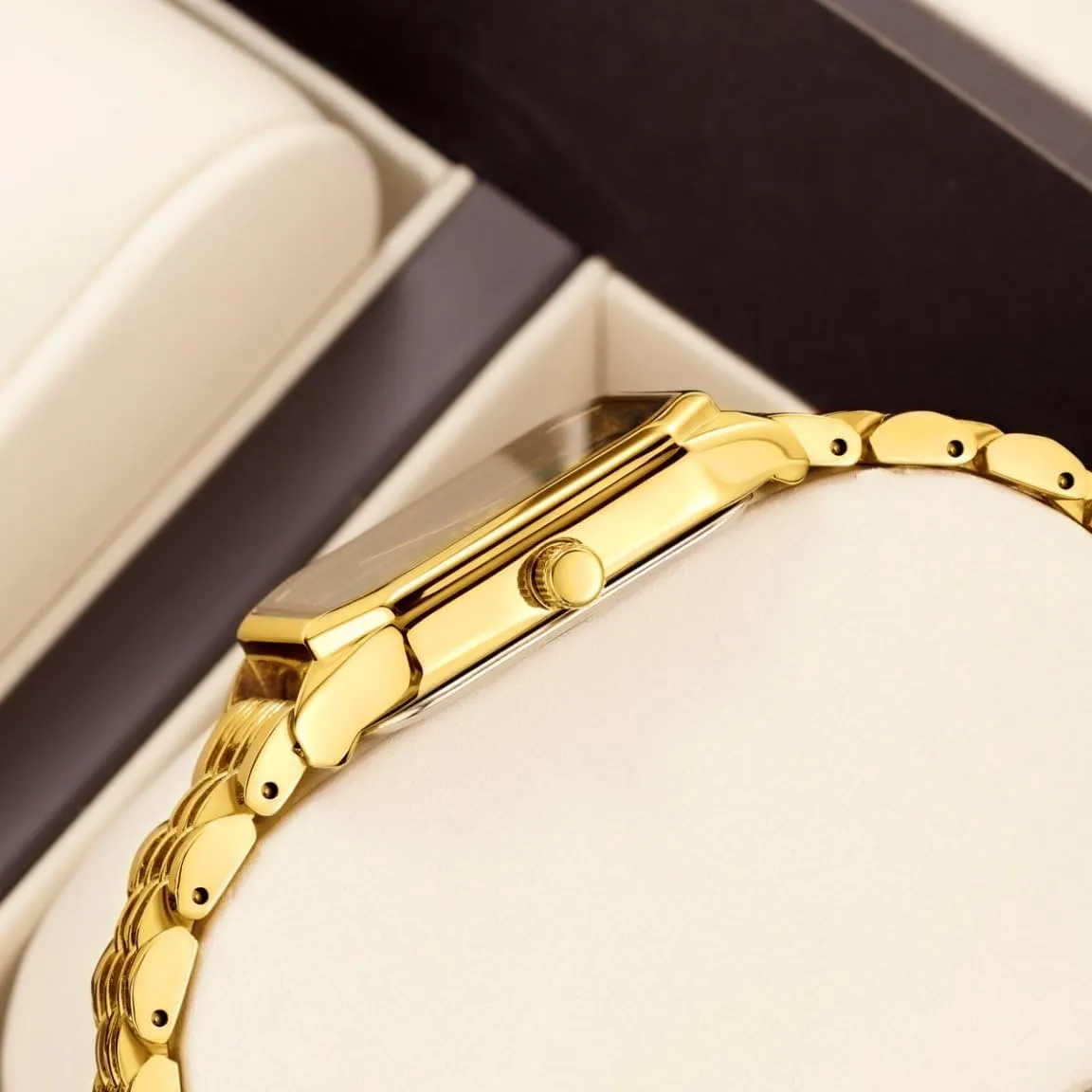 Wrist preliminary Watches Waterproof with Tools Gosasa Watches for Women Vintage Bracelet Rectangular Case Gold Watch Ladies Quartz 