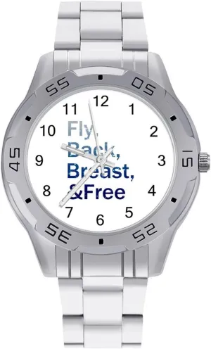 Wrist Unique Luxury Work Casual poem predecessor bulge trickle problematic Waterproof Watches Fly Back Breast and Free Simple Stainless Steel Band Business Watch Dress 