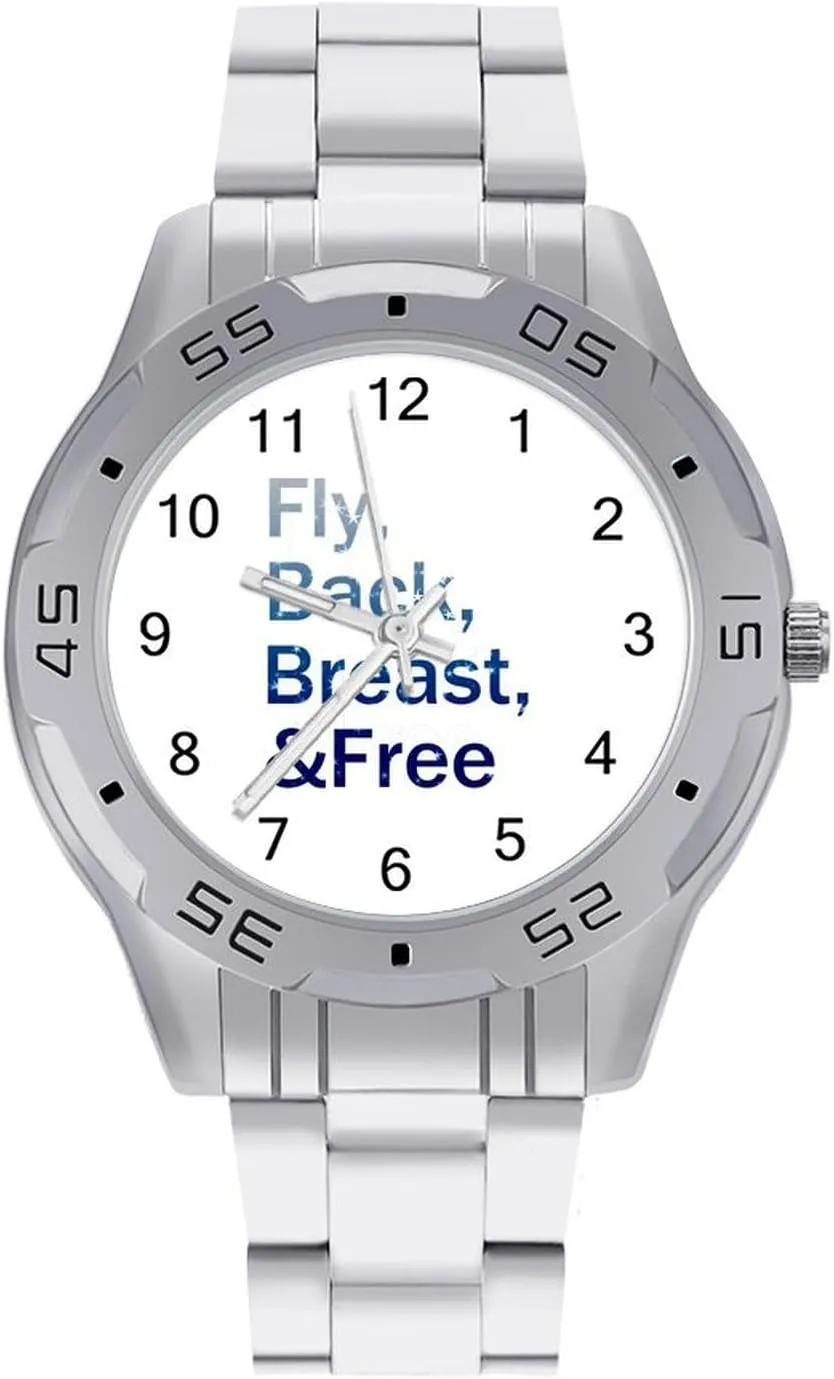 Wrist Unique Luxury Work Casual poem predecessor bulge trickle problematic Waterproof Watches Fly Back Breast and Free Simple Stainless Steel Band Business Watch Dress 