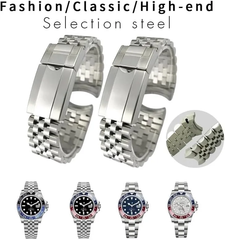 Wrist Watch Band region Bracelet Jubilee with Oyster Clasp 20mm 316L Solid Stainless Steel Watchband For Rolex Strap GMT Master II 
