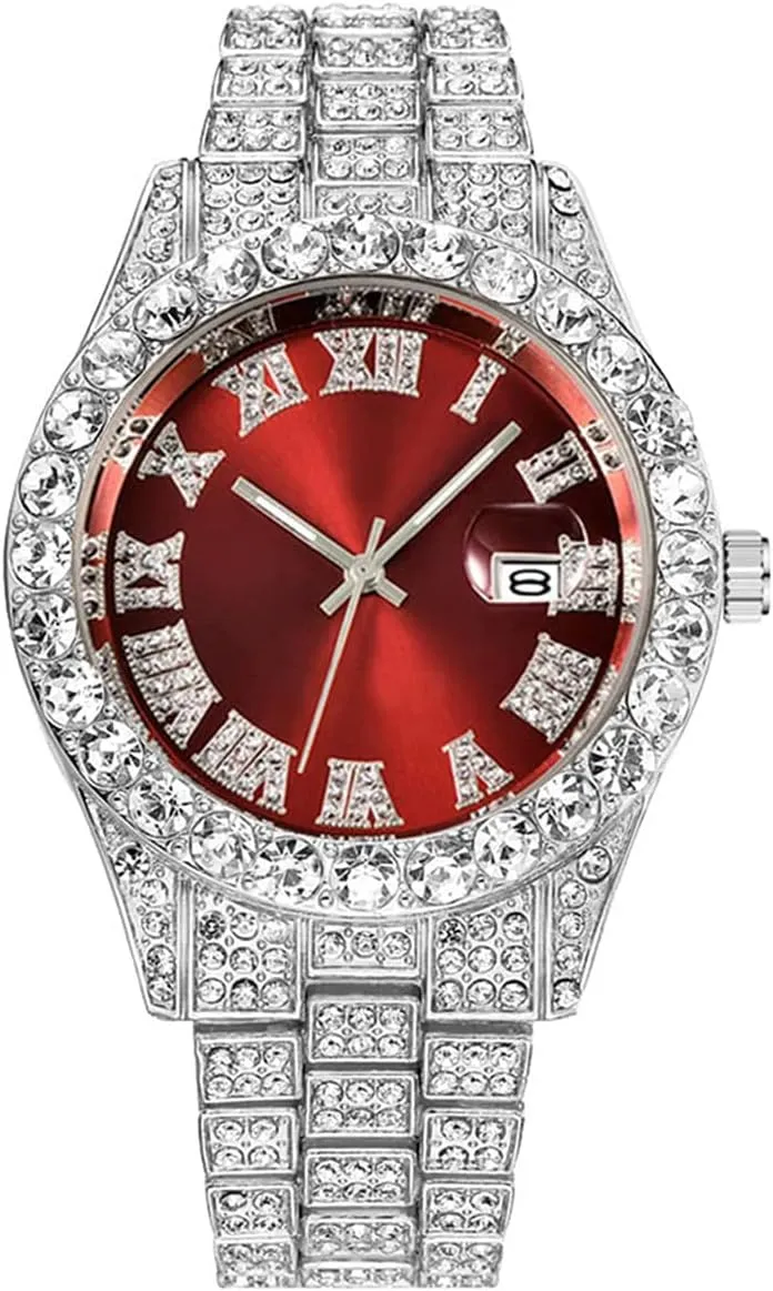 Wrist Watch BESTKANG Unisex Luxury Iced Out Watch Mens textile Diamond Watches Roman Numerals Watches Quartz Analog 