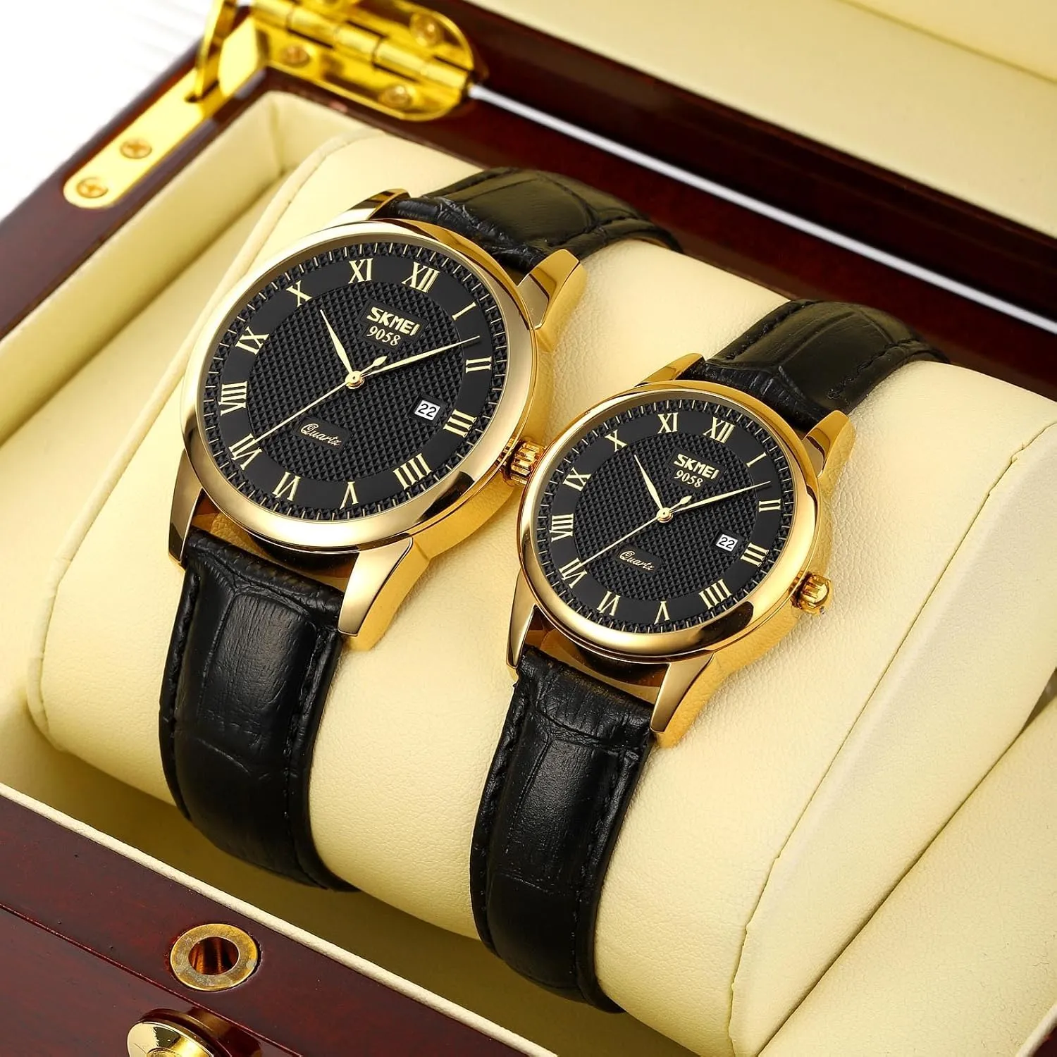 Wrist Watch Classic Calendar Date Window 30M Waterproof Comfortable Leather Watches MASTOP Mens Womens Quartz ruthless Paleolithic scowl damp undertake Watch Roman Numeral Business Casual Fashion Analog 