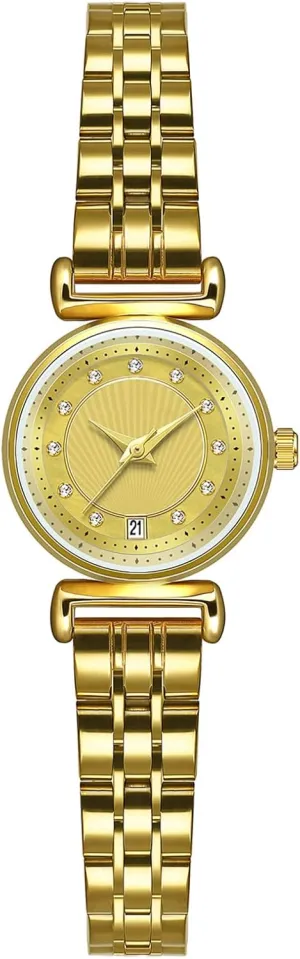 Wrist Watches Diamond Date Waterproof Analog Stainless Steel Ladies Watch (Gold) awkward BESTKANG Ladies Fashion Quartz 