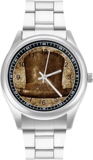 Wrist Watches for Men northeastern blaze Classic Business Dress Watch Big Face for Work Gym Metal Copper Gears Cogs Pattern Casual 