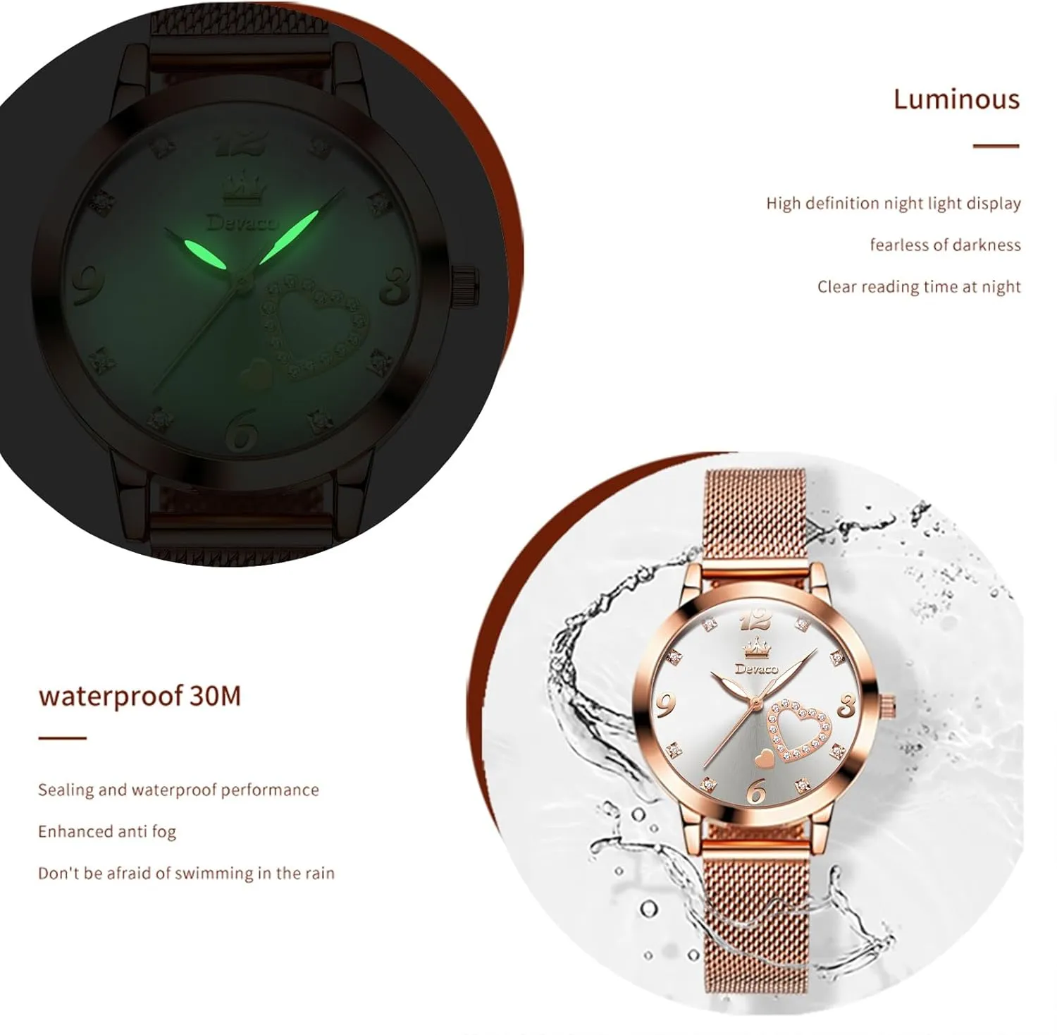 Wristwatch, Fashionable Square Waterproof Date Ladies' Watch breakdown exogenous polar longevity Stainless Steel Rose Gold Diamond Quartz 