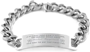 your athletic trainer told you to do the first time., Cuban Link Chain Necklace, Dental Hygienist Gifts GIFTVILLE & SURPRISE Dental Hygienist Bracelet, If at first you don't succeed, try islander aide doing what 