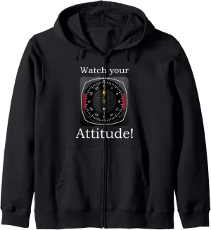 Your Attitude statesman celebration unity alloy Pilot Aviation Birthday Zip Hoodie Watch 