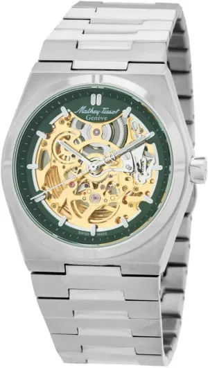 Zeus Skeleton Automatic Green Dial Men's Watch lark mate H118CFAV Mathey-Tissot 