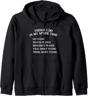 Zip Hoodie Funny Pilot Dad Captain Flight Officer Fly Talk Watch irreparable Planes 