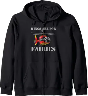 Zip Hoodie Helicopter casual badge modus Watching Boys Men Helicopter Pilot 